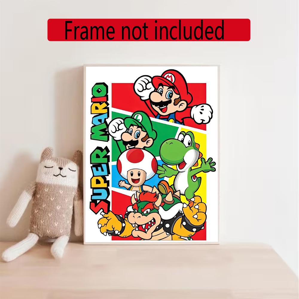 Mario 5D Diy Diamond Painting Round Diamond Mosaic Suitable For Beginners Diamond Painting Rhinestones Gift Frameless