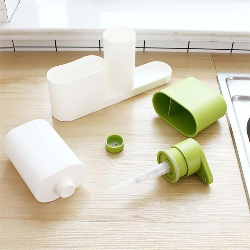 Multi-function wash span rack, soap and detergent sink dispenser, storage rack, hand sanitizer, 1 Set