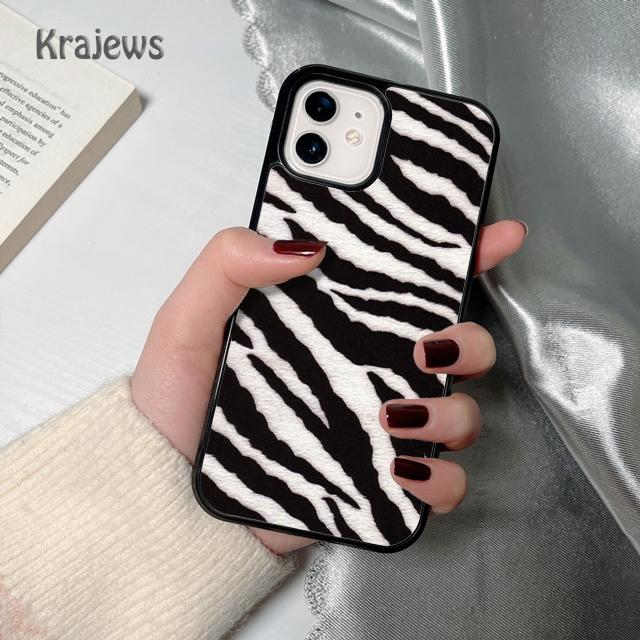 

Animal Zebra Black and White Monotone Art Phone Case Cover For iPhone 17 Air 16 15 14 plus 12 13 pro max Fundas iPhone 13pro max
