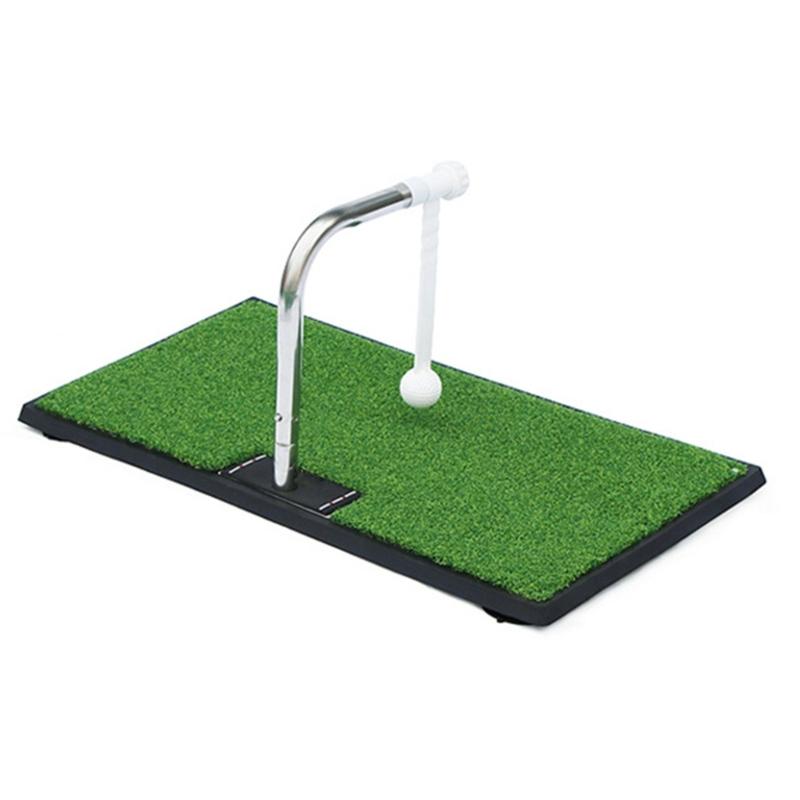 Durable Golf Swing Practice Trainer Adjustable Golf Hitting Aid Simulators Golf Swing Training Mat Golfing Accessory