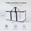 Large Capacity Transparent Moving Bag with Zipper and Reinforced Handles