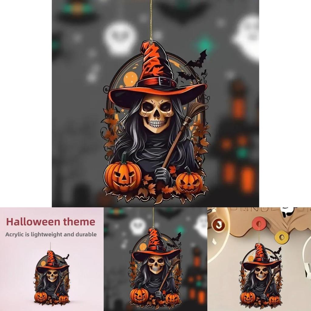 Car Decor Acrylic Pumpkin Pendant For Halloween Party Vehicle Ornament