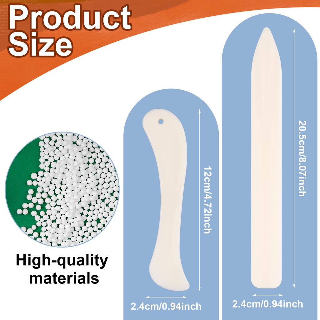 20 Pcs Bone Folder Tool, Plastic Bone Folder Crafts Scoring Folding Creasing Paper Crafting Scrapbooking Tool For Paper Leatherc