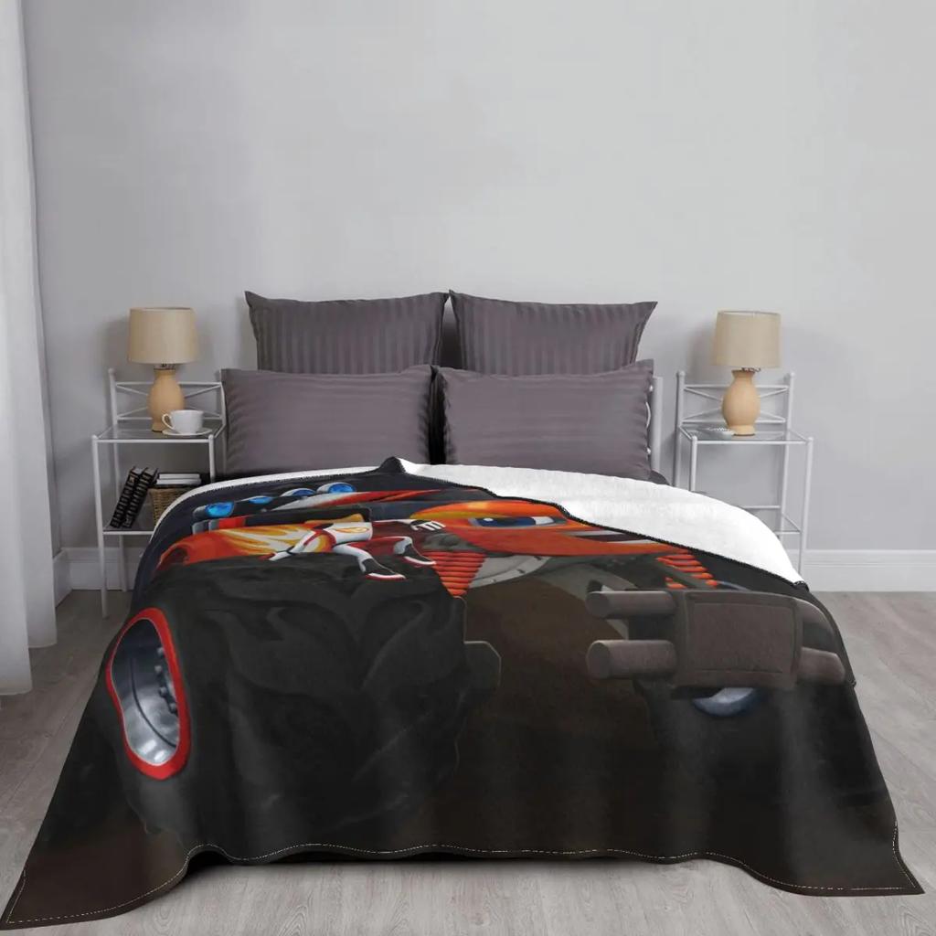 Blaze And The Monster Machines Anime Fleece Throw Blanket Cartoon Blanket for Home Outdoor Lightweight Thin Bedroom Quilt