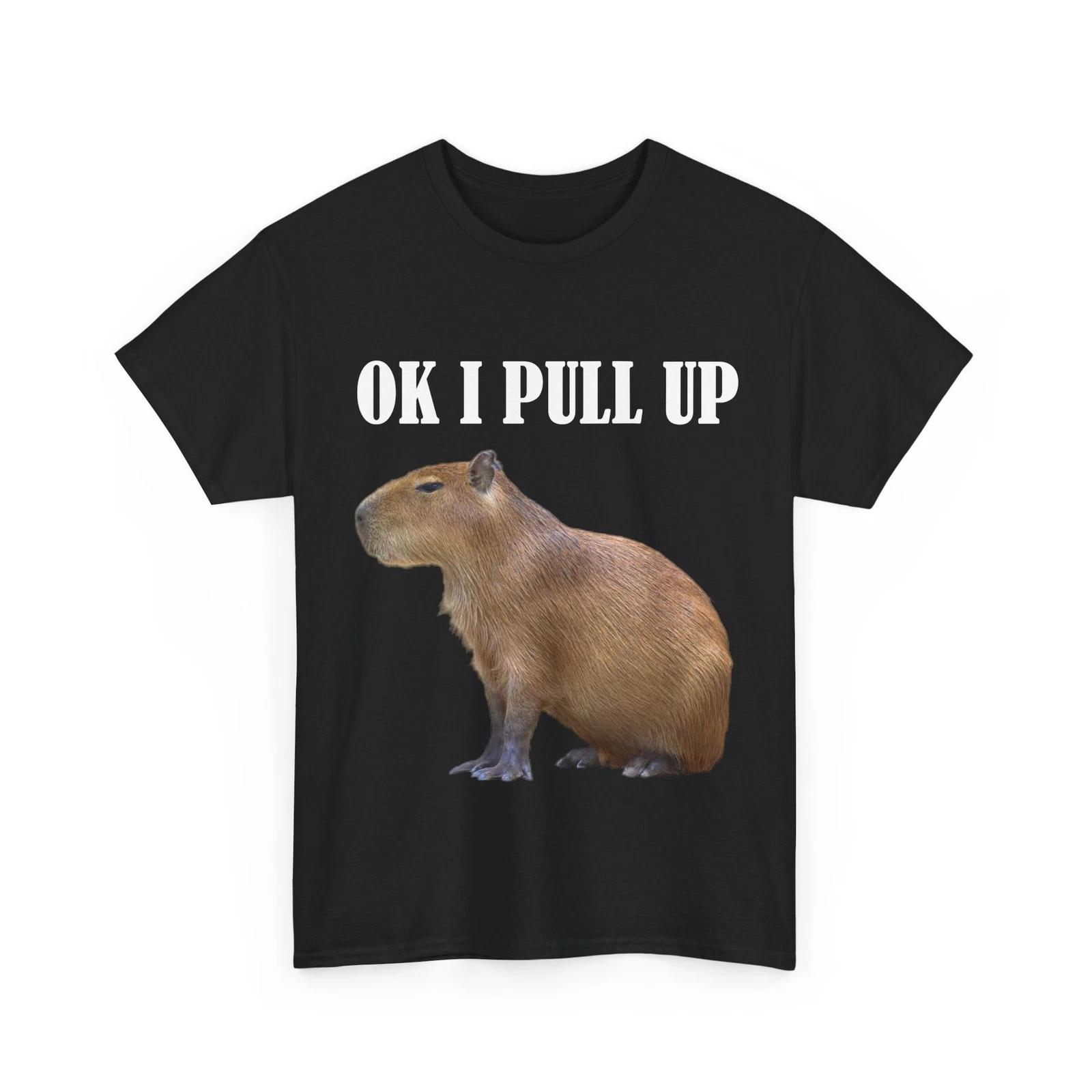 Capybara Shirt, Ok I Pull Up Capybara Rodent Lovers Women Men Funny T-shirt 2XL