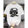 Trendy Cat Print Short-Sleeve T-Shirt for Men, New Summer Collection, Versatile Casual Top
