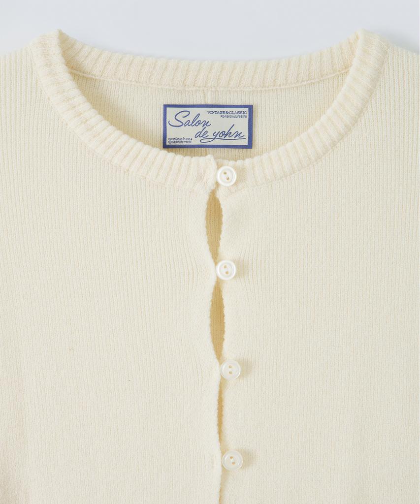 SALON DE YOHN Button Slit Cardigan_ Cream