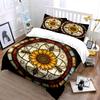 Sunflower Bee Design Decor Set Soft Comfortable Duvet Cover Bedding Set Included 1*Duvet Cover & 2*Pillowcases, Gift