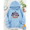 Women's Casual Hooded Sweatshirt with Fun Halloween Print, Loose Comfortable Pullover Top for Autumn & Winter