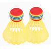 10Pcs Badminton Rainbow Ball Head Nylon Plastic Badminton Shuttlecock Set for Game Sport Entertainment For Player Play