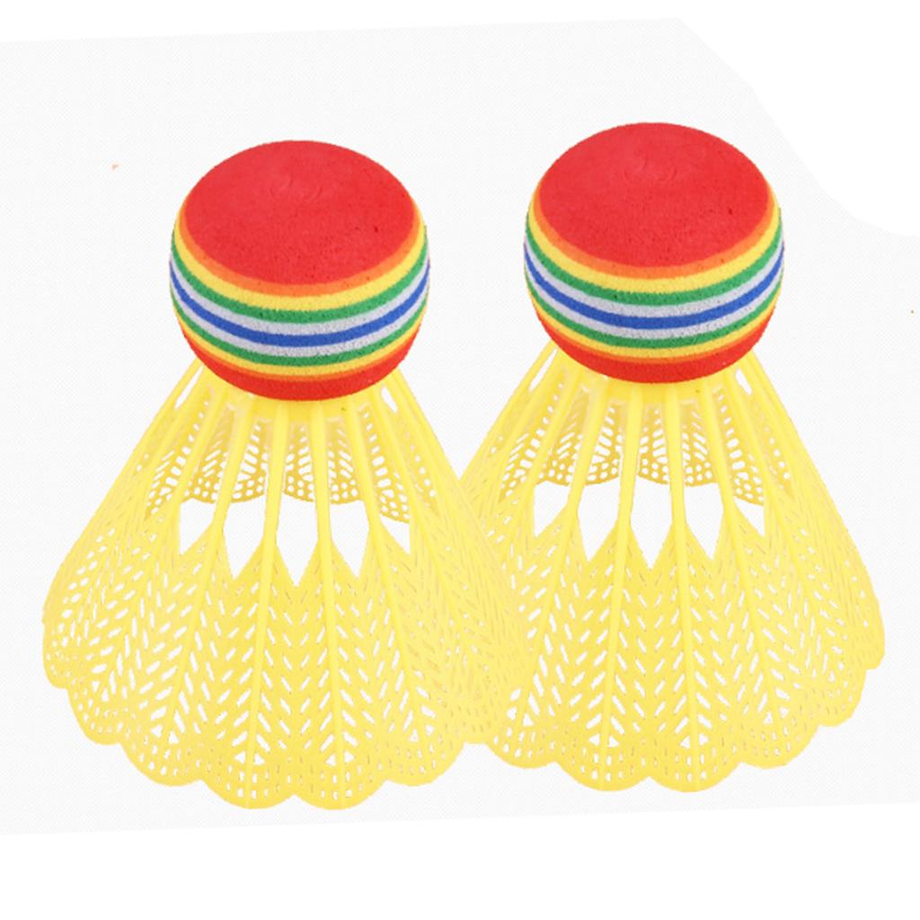 10Pcs Badminton Rainbow Ball Head Nylon Plastic Badminton Shuttlecock Set for Game Sport Entertainment For Player Play