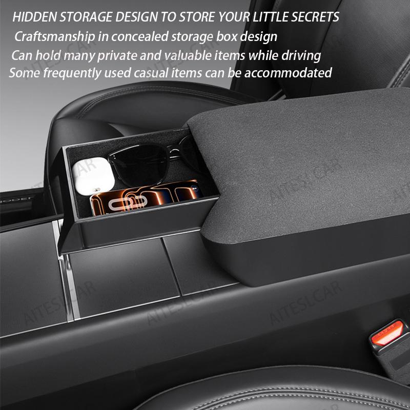 For Tesla Model Y Juniper 2025 Model 3 Highland Armrest box height increasing storage box Center Console Protector Accessories
