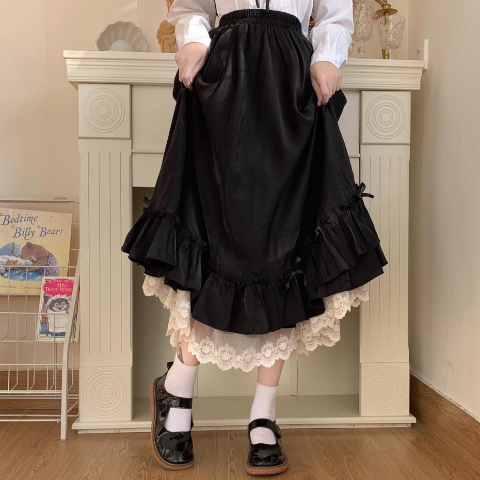 Brown Ruffled High Waisted Long Victorian Skirt Steampunk Skirts Womens Party Wear Gothic Vintage Clothes Medieval Costume Sexy