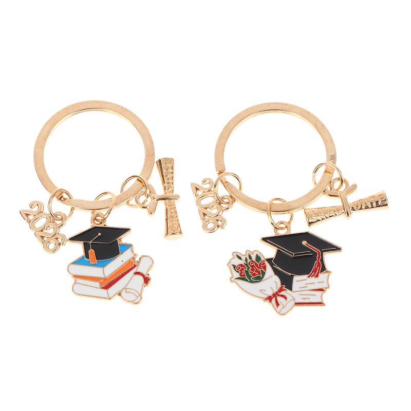 1Pcs 2026 Graduation Key Ring With A Hat And Credentials, Graduation Season Gift Key Ring Pendant, Suitable For Hanging Ba