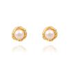 Baroque Round Pearl Earrings [Baroque Round Freshwater Pearl Earrings_Gold]