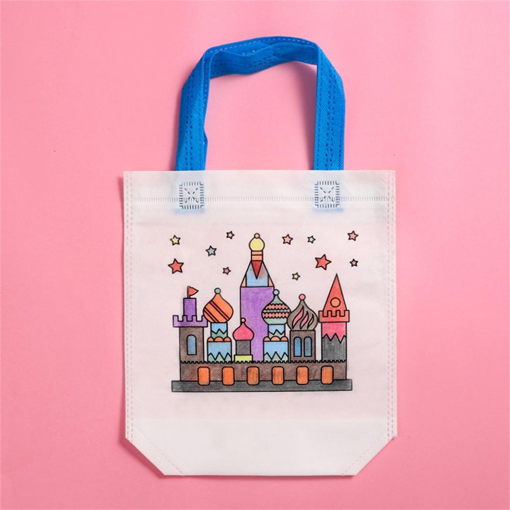 

Сумка для граффити своими руками с маркером для раскрашивания, карнавальные сумки с изображением животных для вечеринок, детские эко-многоразовые мини-сумки из нетканого материала other