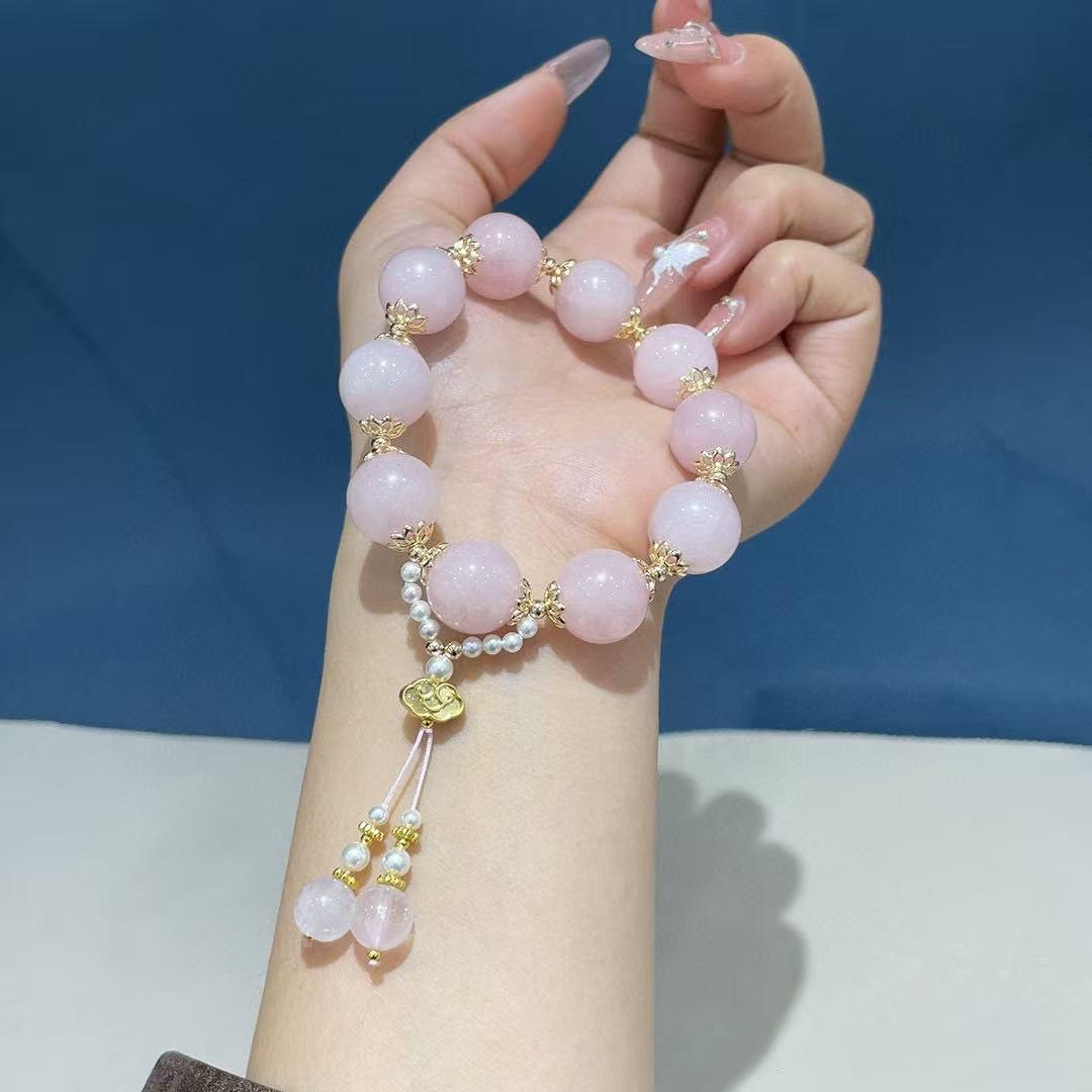

Exquisite Large Crystal Bead Women s Bracelet - Simple, Versatile, Fashionable. рожевий кварц кольору
