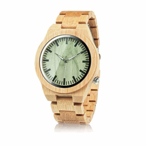 

BOBO BIRD Men s Wooden Bamboo Watch with Luminous Silver Pointer, Casual Sports Watch, Gift Box Included