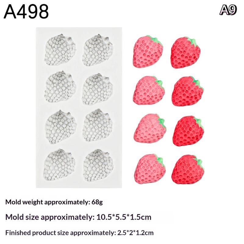 Fruit Strawberry Dessert Mousse Cake Mold Silicone Cake Decorations Reusable Baking Molds Kitchen Tools