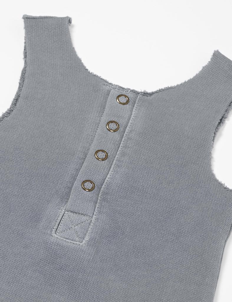 Sleeveless Organic Front and Back Baby Mist [L'ovedbaby] Romper, 2-Way Romper, 12-18M (for 12-18 months)