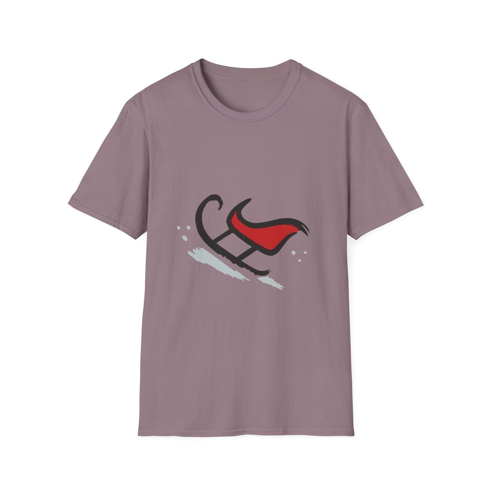 Unisex Softstyle T-Shirt Mens Womens Tees Top Sleigh Crash Snow Impact Christmas Holiday Chaos S