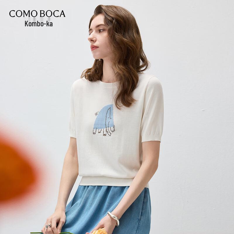 Kemon Boca Women's Silk Blend Casual Short Sleeve T-Shirt