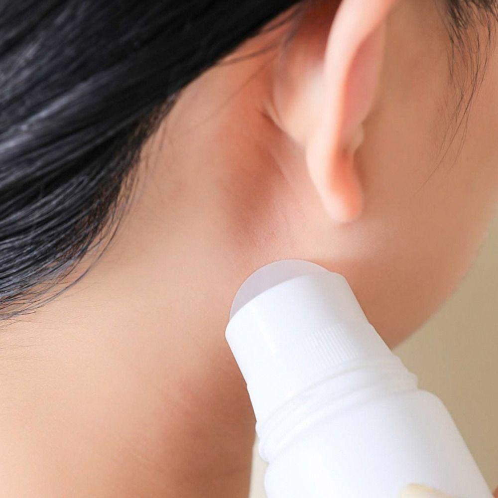10Pcs Refillable Empty Roller Bottles Containers Reusable Plastic Roll Bottles Durable White Travel Bottles