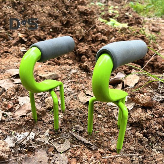 Cultivador manual de acero de fácil montaje, cultivador giratorio para jardín, aireador de césped, herramienta de jardinería manual