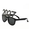 2027 Number Eyeglasses Happy  Year Glasses Diamond Glitter Sunglasses Cosplay Prop Xmas Party Decoration Funny Glasses