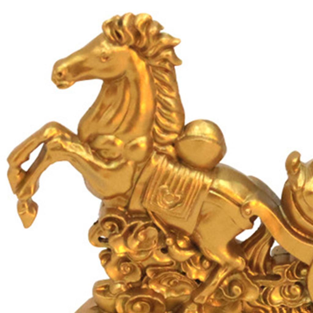 Chinese Horse Statue Animal Sculpture Table Decoration Alloy Home Decor Figurine for Bookcase