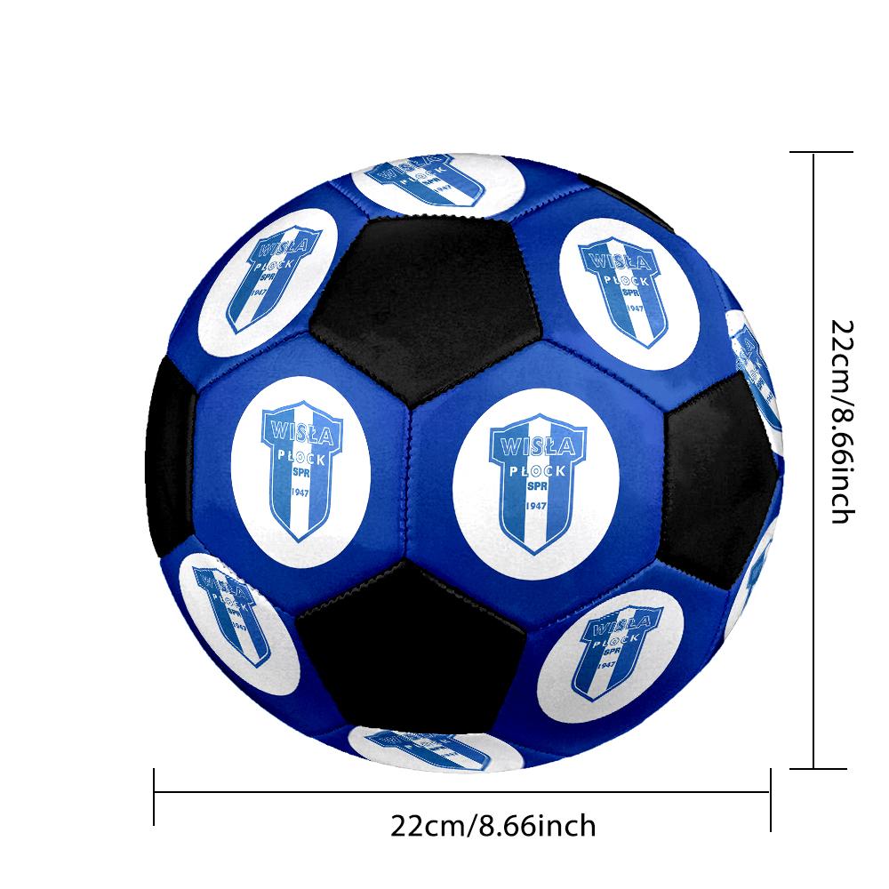TAGLIA 5 Pallone da Calcio Wisła Płock Colorato Per Tutte le Età Cucito a Macchina PVC Pronto per la Competizione Resistente Alta Rimbalzo