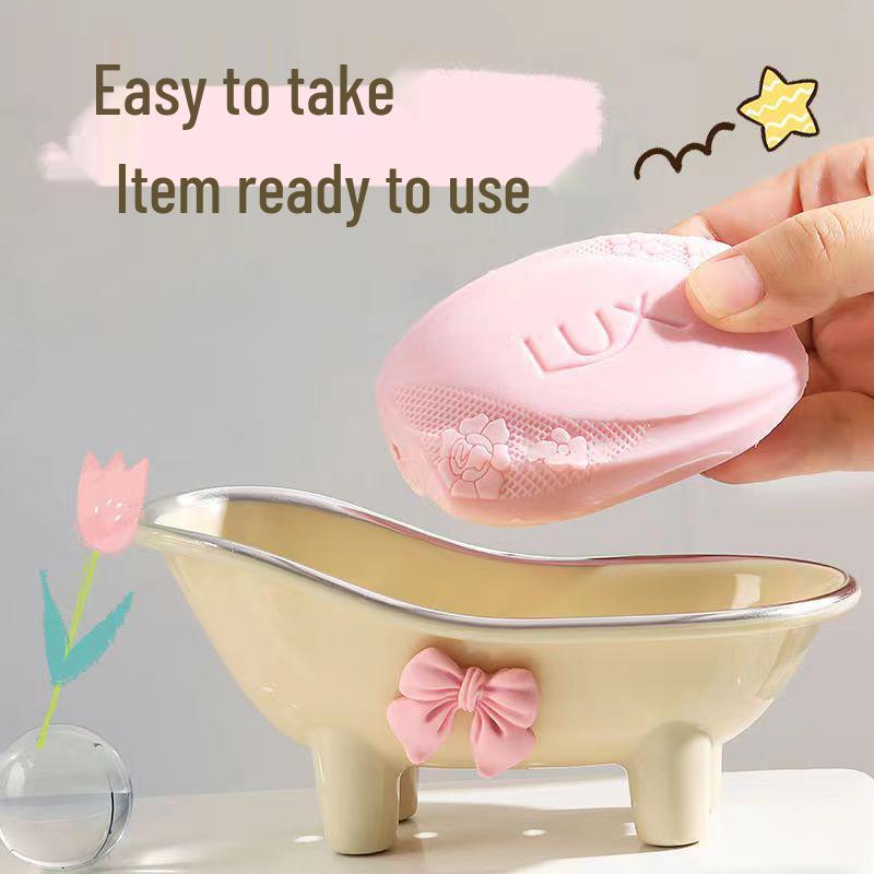 Seifenschale mit Schleife: Luxuriöser Abtropfhalter für Badezimmer & Badewanne