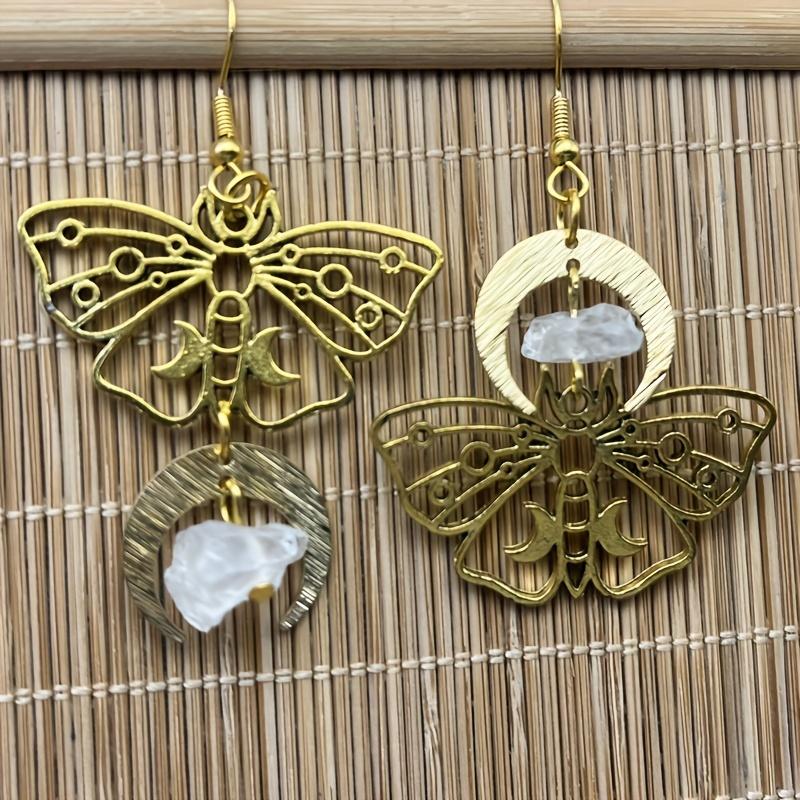 Luna Moth Earrings Butterfly Earrings Celestial Earrings Bohemia Earrings