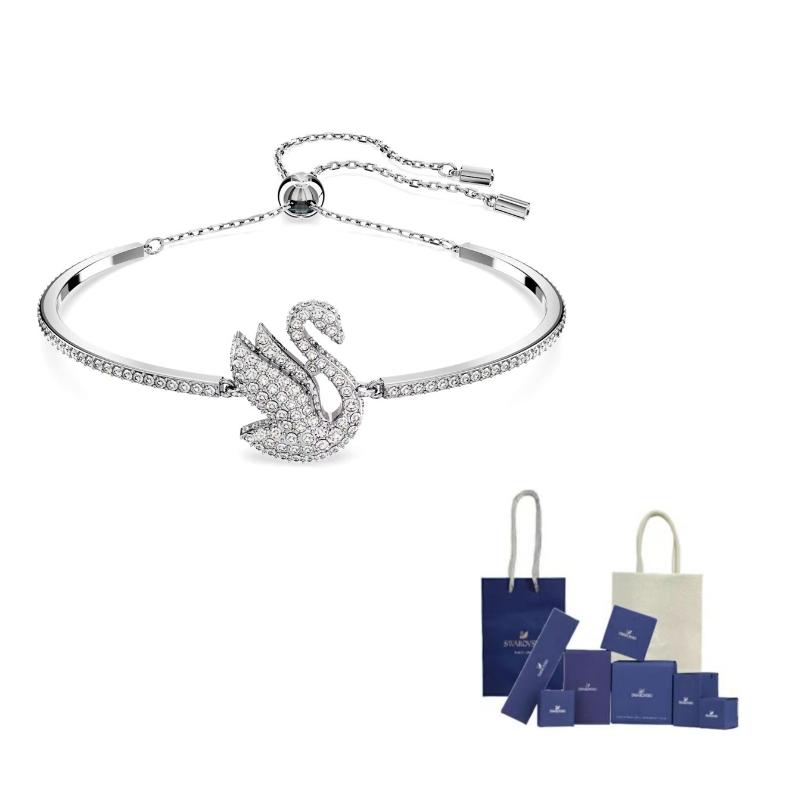 Swarovski logo charm bracelet S-Original Brand Box And Bag