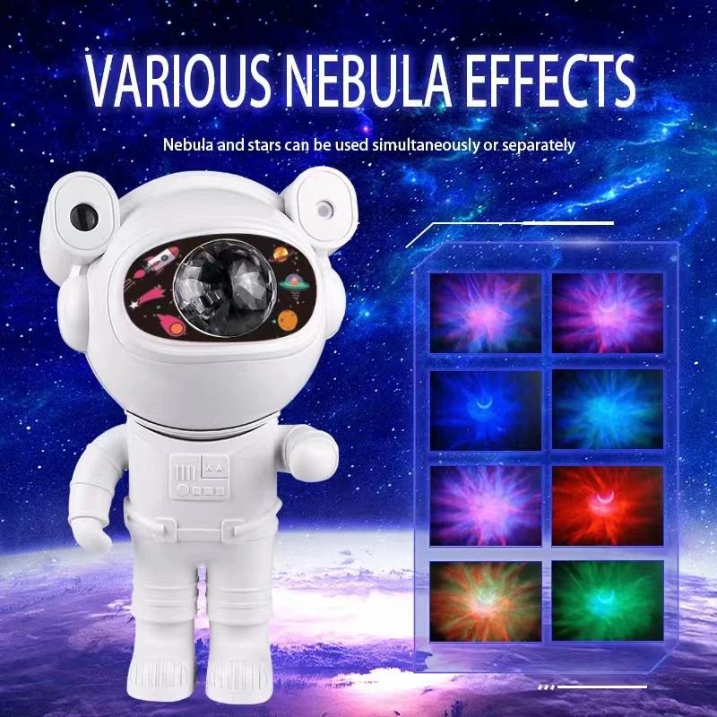 Galaxy Lighting for Kids: Bluetooth Astronaut Star Projector with LED Aurora & Moon Nebula Effects – Perfect Bedroom Night Light