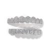 Hot Sale Hip Hop Gold Plated Grills Teeth Grillz Brass Retro Vintage Jewelry Shiny Fashion 8 Teeth Gold Diamond Grillz for Men