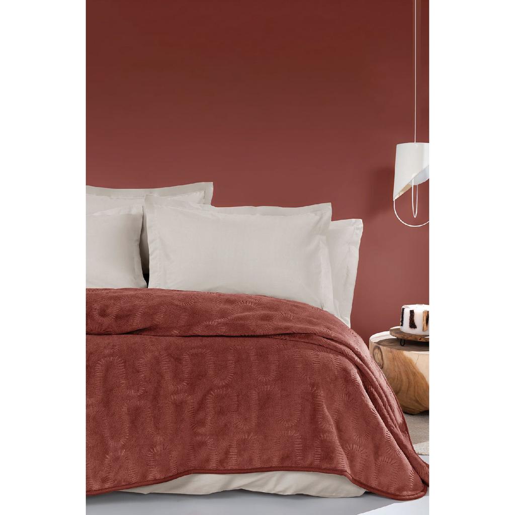 Tricia Double Emboss Decke – Dusty Rose