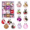 12 Pcs Clear Christmas Ball Ornaments 2.36" Shatterproof Plastic Hanging Xmas Tree Baubles Set with Stuffed Decorations for Holiday Party Home Decor