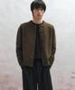 Big Union Alpaca Boucle Crop Cardigan (Olive)