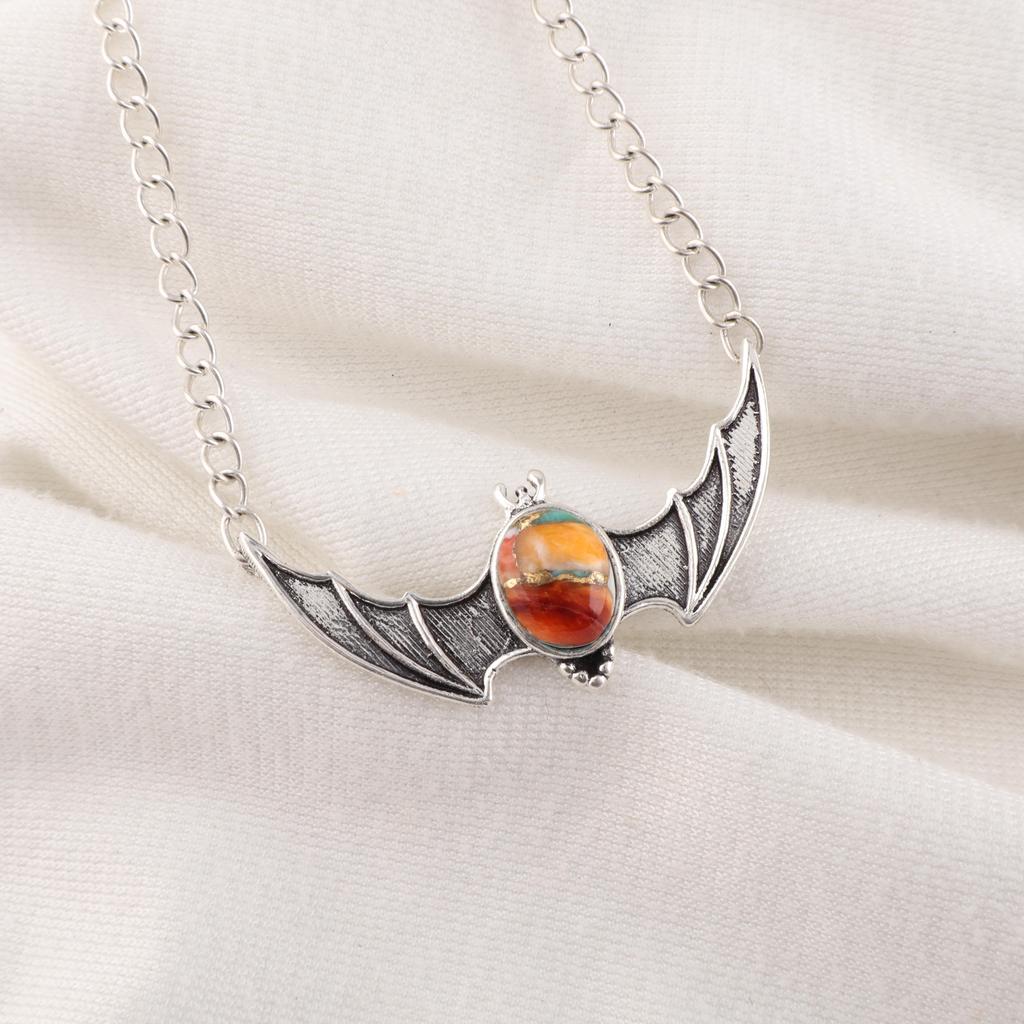 Stachelige Auster Edelsteinschmuck, 925 Massiv Sterlingsilber Anhänger, Stachelige Auster Silberanhänger für Hochzeitsgeschenk