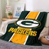 Zelenobílá Tisková Flanelová Přikrývka Green Bay Packers Vysoká Kvalita Teplá Pohodlná Přikrývka pro Všechna Roční Období Perfektní jako Dárky Domácí Dekorace
