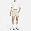 Nike Solid Color Logo Print Lace-Up Straight Casual Shorts Women Shorts Light-Yellow DR6206-206