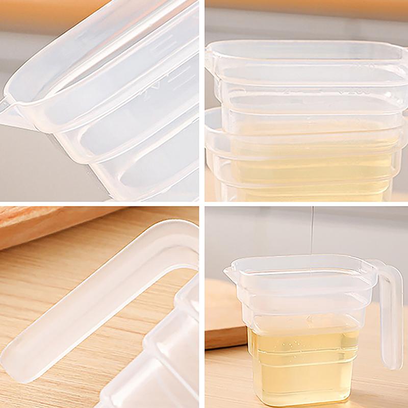 250 ml plastový priehľadný odmerný pohár s odstupňovaním Domácnosť Kuchyňa Pečenie Merací nástroj Dizajn s rukoväťou Poháre