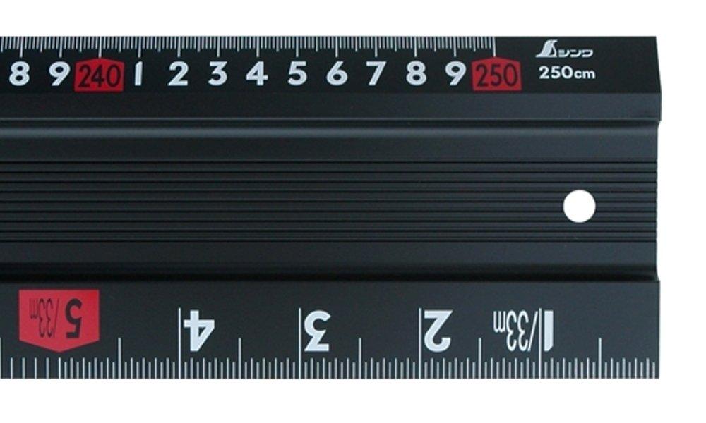 Shinwa Sokutei Aluminum Cutter Ruler Super Alsuke Cut Master EX 65038 2.5m