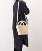 Cuco Bamboo Sheet x Faux Leather Crite 2-Way Tote Bag, 2413111033, Off-White (002)