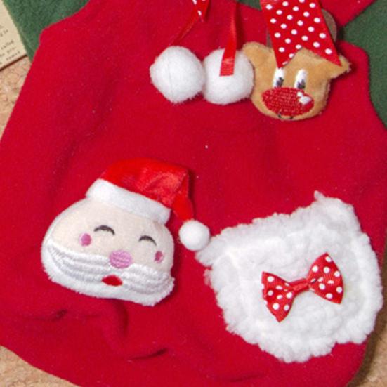 Christmas Series Decor Pet Clothing Durable Skin-friendly Keep Warmth Puppy Cats Warm Short Sleeve Shirt Outfit