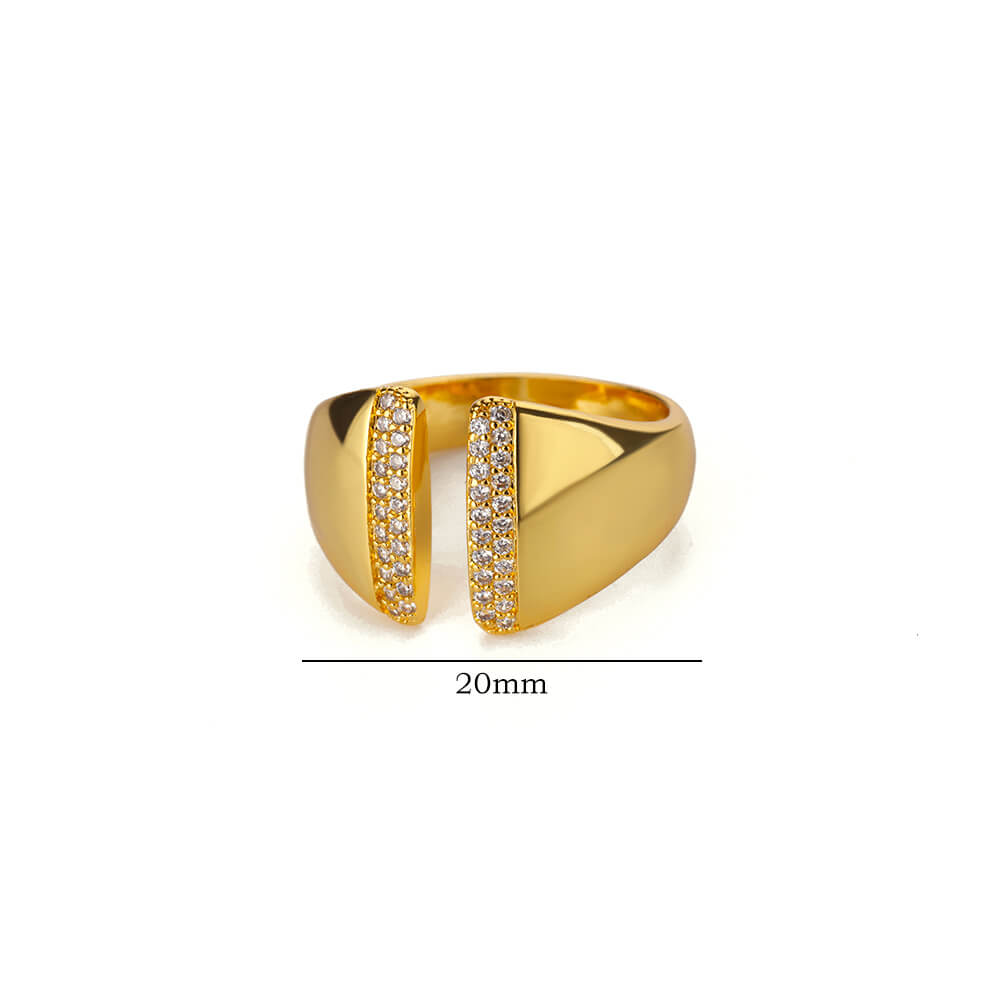 

Fashion Gold Color Stainless Steel Rings For Women Hollow Out Crystal Zircon Finger Ring 2024 New Zircon Gift anillos mujer