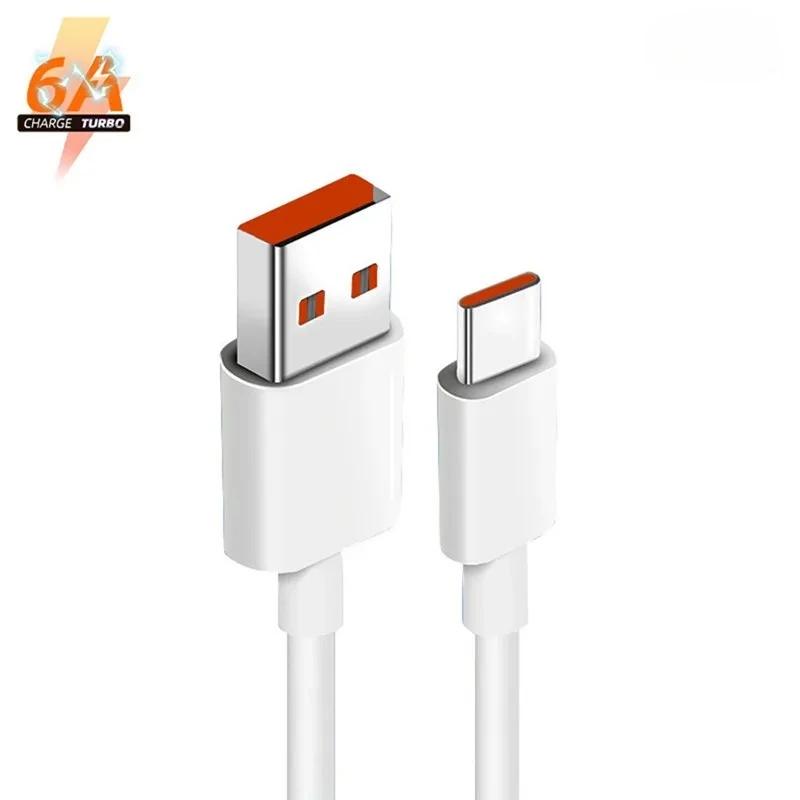 Original 6A Usb Type C Cable Charger 120w Turbo Tipo Fast Charging For Xiaomi Mi 13 12 11 10 Pro Ultra Poco X3 Redmi Note K50 40