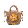 Summer small bag women's bag 2025 new trend fashion casual straw messenger bag woven portable bucket bag