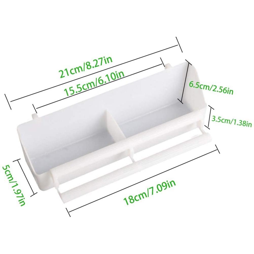 2PCS Plastic Bird Feeding Bowl Double Bird Cage Water Food Feeder Caged Plate Bird Feeder Water